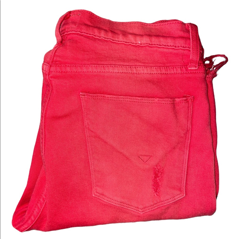 Hudson Cropped Red Jeans